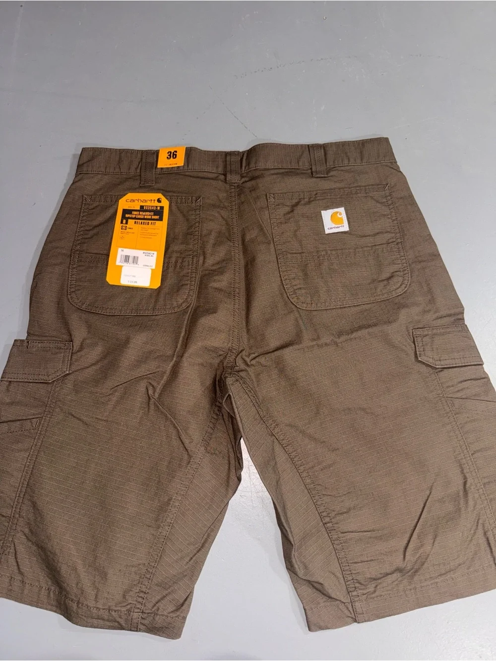 Carhartt Brown Men's Cargo Shorts - Heavy-Duty Pocketed Style